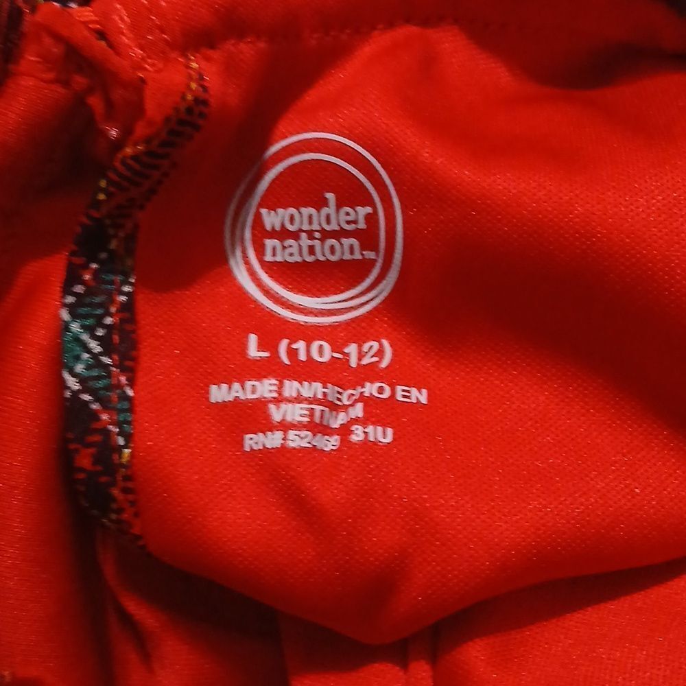 Wonder Nation Red Black Checkered Dress Size 10/12 - Picture 2 of 3